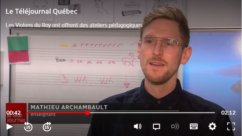 Le professeur de musique Mathieu Archambault
