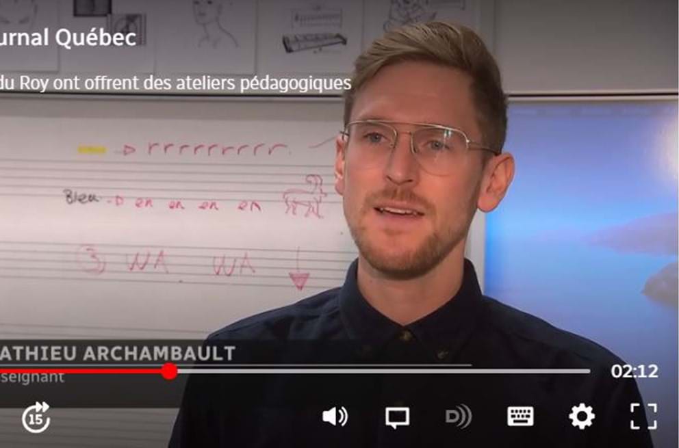 Le professeur de musique Mathieu Archambault